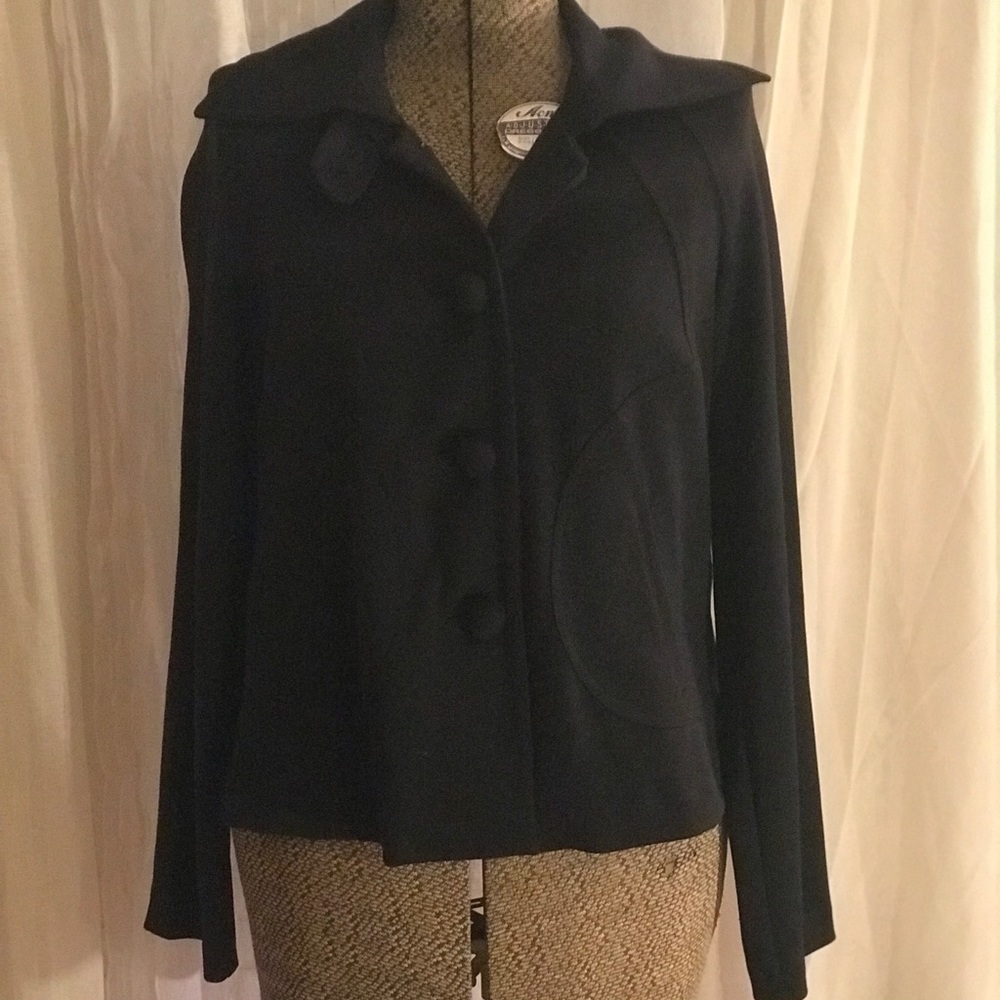 Black Button Up Jacket NWT lightweight